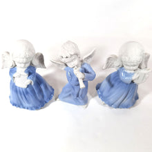 Cargar imagen en el visor de la galería, Antiguo Juego 3 Ángeles Músicos Porcelana Vintage Coleccionables