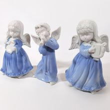 Cargar imagen en el visor de la galería, Antiguo Juego 3 Ángeles Músicos Porcelana Vintage Coleccionables