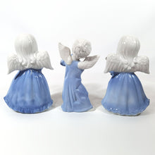 Cargar imagen en el visor de la galería, Antiguo Juego 3 Ángeles Músicos Porcelana Vintage Coleccionables