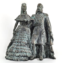 Cargar imagen en el visor de la galería, Antigua Figura Escultura Carlota y Maximiliano Escayola