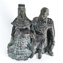 Cargar imagen en el visor de la galería, Antigua Figura Escultura Carlota y Maximiliano Escayola