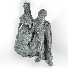 Cargar imagen en el visor de la galería, Antigua Figura Escultura Carlota y Maximiliano Escayola