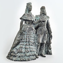 Cargar imagen en el visor de la galería, Antigua Figura Escultura Carlota y Maximiliano Escayola