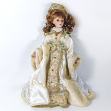 Cargar imagen en el visor de la galería, Muñeca De Porcelana Vintage Coleccionable 43 Cm Dorada
