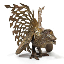 Cargar imagen en el visor de la galería, Gallo Antiguo de Pelea Bronce Vintage 70s Figura Escultura