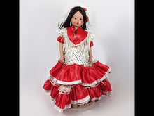 Cargar y reproducir el video en el visor de la galería, Antigua Muñeca Marin Chiclana Porcelana Cadiz España Vintage