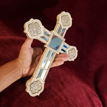 Cargar imagen en el visor de la galería, Cruz Vintage de Espejos y Pasta, estilo Antiguo