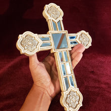 Cargar imagen en el visor de la galería, Cruz Vintage de Espejos y Pasta, estilo Antiguo