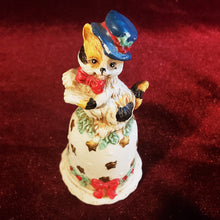 Cargar imagen en el visor de la galería, Campana Antigua Coleccionable Navideña Gato