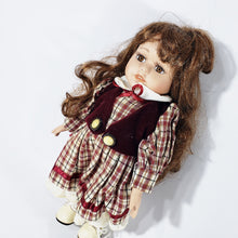 Cargar imagen en el visor de la galería, Antigua Muñeca Porcelana Pequeña, Coleccionable, 24 Cm