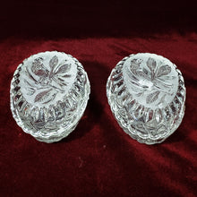 Cargar imagen en el visor de la galería, Antiguo Par Alhajeros Dulceros Cristal Esmerilado Aves