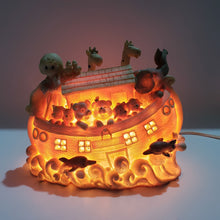 Cargar imagen en el visor de la galería, Lámpara Infantil Arca de Noé Vintage, Coleccionable, Resina