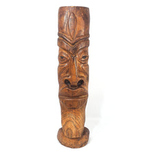 Cargar imagen en el visor de la galería, Antigua Escultura Africana de Madera Rostro Tótem, 46 cm