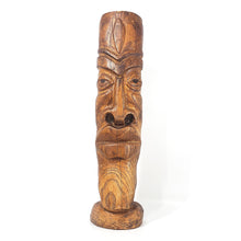 Cargar imagen en el visor de la galería, Antigua Escultura Africana de Madera Rostro Tótem, 46 cm