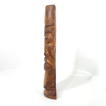 Cargar imagen en el visor de la galería, Antigua Escultura Africana de Madera Rostro Tótem, 46 cm