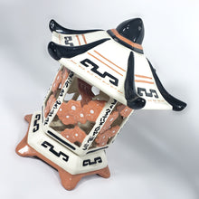 Cargar imagen en el visor de la galería, Antigua Linterna Cerámica Pagoda Japonesa Desmontable 31 cm