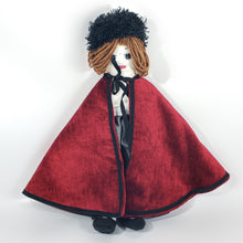 Cargar imagen en el visor de la galería, Antigua Muñeca de Trapo de Lujo Dama Francesa con Capa