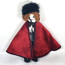 Cargar imagen en el visor de la galería, Antigua Muñeca de Trapo de Lujo Dama Francesa con Capa