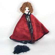 Cargar imagen en el visor de la galería, Antigua Muñeca de Trapo de Lujo Dama Francesa con Capa