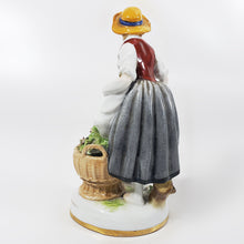 Cargar imagen en el visor de la galería, Figura Porcelana Antigua Alemana Plaue Schierholz Campesina