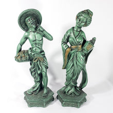 Cargar imagen en el visor de la galería, Esculturas Figuras Japonesas Geisha Agricultor Vintage Bronce