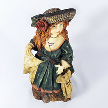 Cargar imagen en el visor de la galería, Escultura Dama Victoriana Coleccionable Muñeca Vintage 31 cm