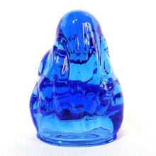 Cargar imagen en el visor de la galería, Escultura Virgen María y Jesús Cristal Murano Azul Vintage