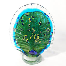Cargar imagen en el visor de la galería, Figura Escultura Pavo Real Cristal Murano Vintage 2.7 kg