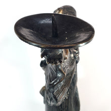 Cargar imagen en el visor de la galería, Antigua Escultura Metal Bronce Mujer Porta Cirio 9 kg, 52 cm