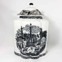 Cargar imagen en el visor de la galería, Jarrón Tibor Porcelana con Tapa Estilo Antiguo Vintage