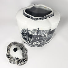Cargar imagen en el visor de la galería, Jarrón Tibor Porcelana con Tapa Estilo Antiguo Vintage