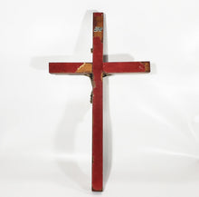 Cargar imagen en el visor de la galería, Antiguo Cristo Metal Chapa De Oro Y Madera, 50 Cm, Merlin