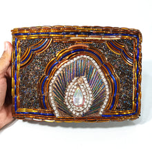 Cargar imagen en el visor de la galería, Caja Cofre Artesanal Vintage Canutillo Chaquira Oriental