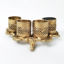 Cargar imagen en el visor de la galería, Antigua Base Labiales Metal Filigrana Querubines 70s Vintage