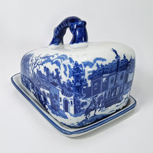 Cargar imagen en el visor de la galería, Antigua Quesera Victoriana Porcelana Vintage Domo 80s