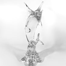 Cargar imagen en el visor de la galería, Escultura Pez Espada Cristal Estilo Murano Vidrio Grande 3 Kg