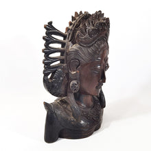 Cargar imagen en el visor de la galería, Rostro Bali Indonesia Madera Tallada Coleccionabe Vintage