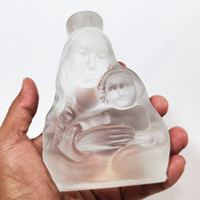 Cargar imagen en el visor de la galería, Antigua Virgen Madona Cristal Esmerilado Frosted Vintage 90s