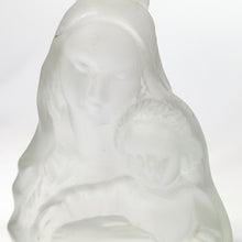 Cargar imagen en el visor de la galería, Antigua Virgen Madona Cristal Esmerilado Frosted Vintage 90s