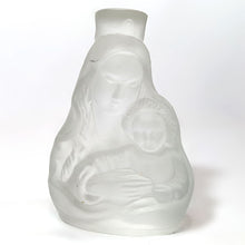 Cargar imagen en el visor de la galería, Antigua Virgen Madona Cristal Esmerilado Frosted Vintage 90s