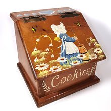 Cargar imagen en el visor de la galería, Antigua Caja Galletero Pan Vintage Amish Pintada a Mano