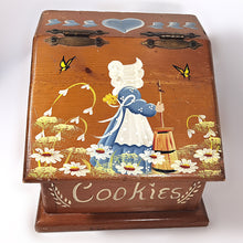Cargar imagen en el visor de la galería, Antigua Caja Galletero Pan Vintage Amish Pintada a Mano