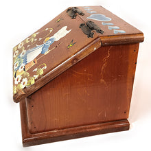 Cargar imagen en el visor de la galería, Antigua Caja Galletero Pan Vintage Amish Pintada a Mano