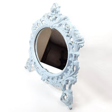 Cargar imagen en el visor de la galería, Antiguo Espejo Metal Mesa Estilo Barroco Vintage Art Nouveau