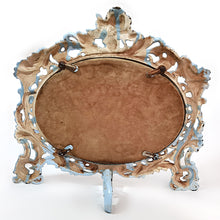 Cargar imagen en el visor de la galería, Antiguo Espejo Metal Mesa Estilo Barroco Vintage Art Nouveau