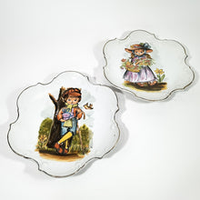 Cargar imagen en el visor de la galería, Antiguo Par Platos Coleccionables Cameo Japan Pared Vintage