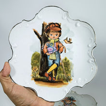 Cargar imagen en el visor de la galería, Antiguo Par Platos Coleccionables Cameo Japan Pared Vintage