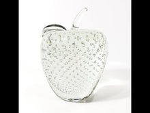 Cargar y reproducir el video en el visor de la galería, Antigua Manzana de Cristal Sólido Burbujas Controladas, 90s