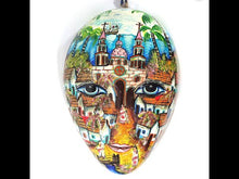 Cargar y reproducir el video en el visor de la galería, Máscara Mexicana Paisaje Artesanía Fibra Vidrio Grande 54 cm