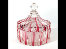 Cargar y reproducir el video en el visor de la galería, Bombonera Vintage Bowl Cristal Joyero Alhajero Grande